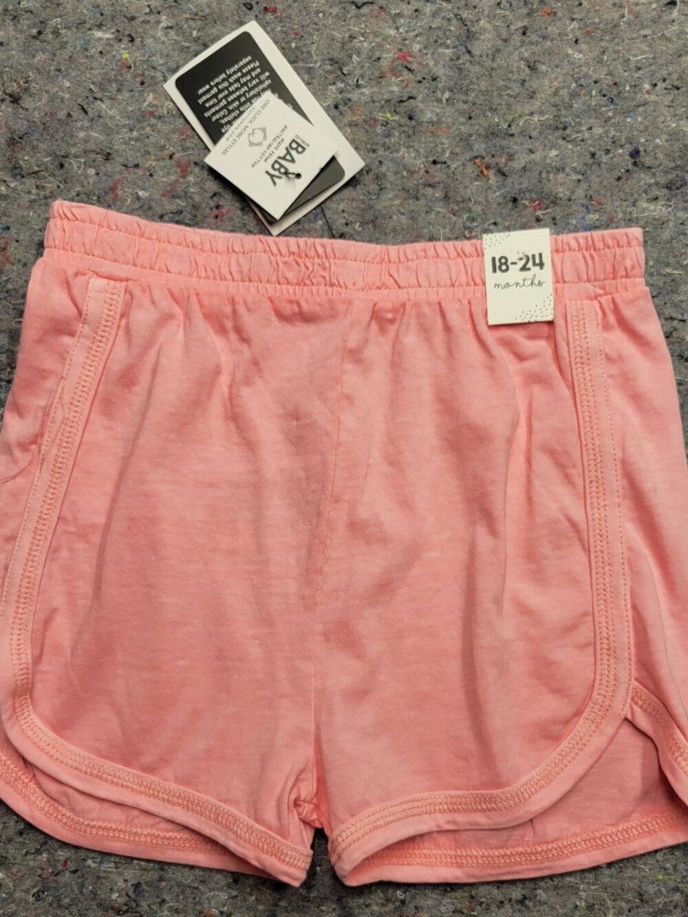 Infant shorts, Cotton on Baby, size 18/24 months, orange, new